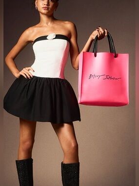 Betsey Johnson Pink shopping bag style Tote